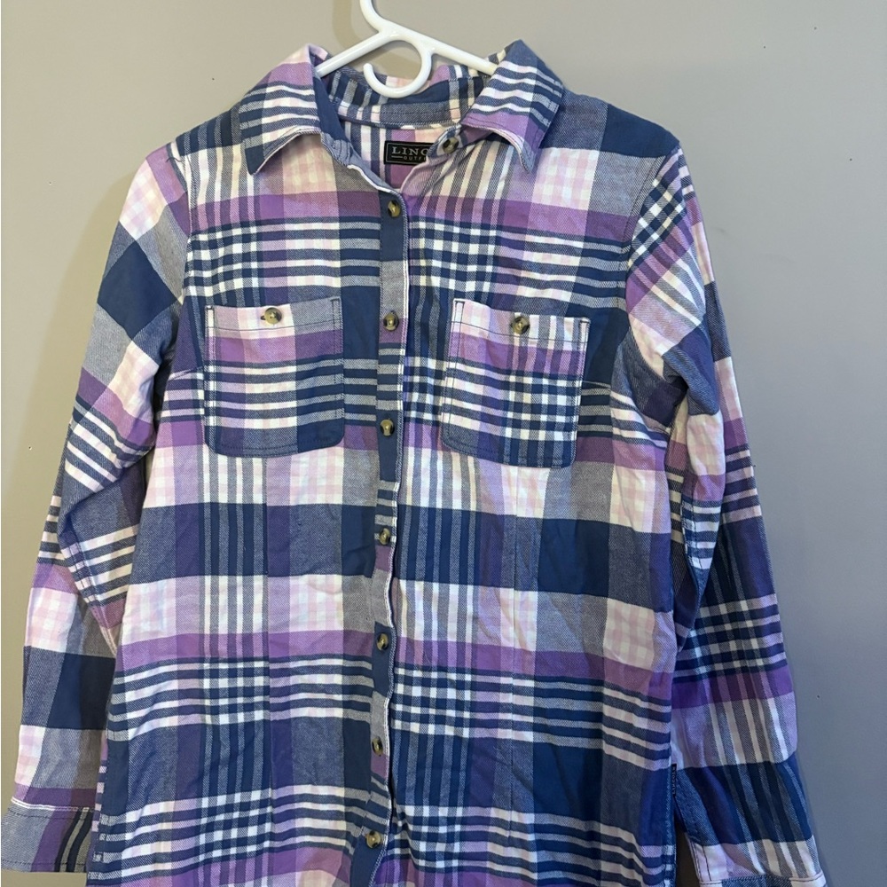 Kids Plaid Shirt - Blue and Purple